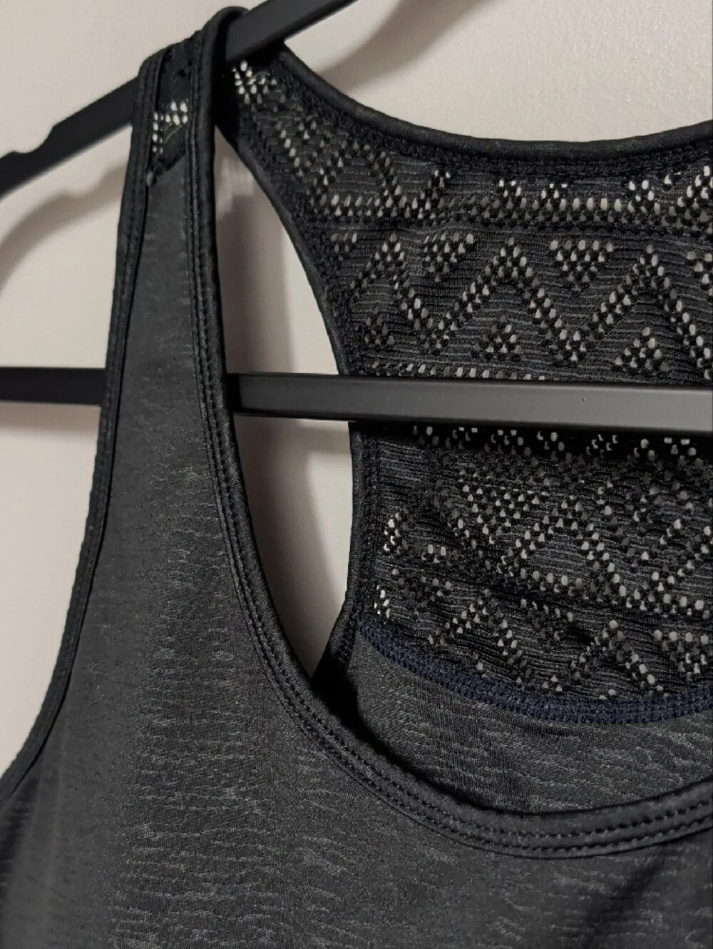 Women's Black Lace-Back Racerback Sports Bra